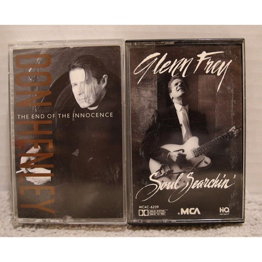 Don Henley & Glenn Frey Cassette Lot Solo End of Innocence & Soul Searchin'